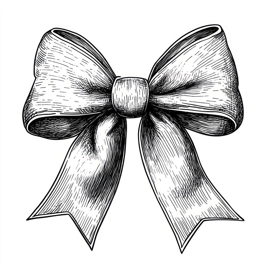 Bow black white art.