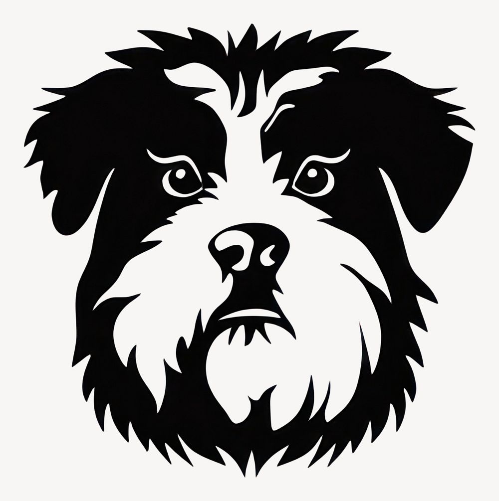Animal dog illustration stencil vector | Free Vector - rawpixel