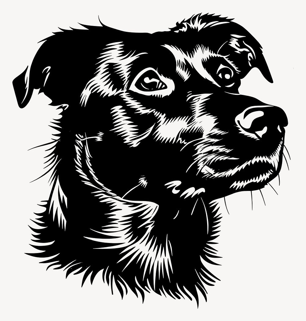 Portrait dog art illustration animal vector