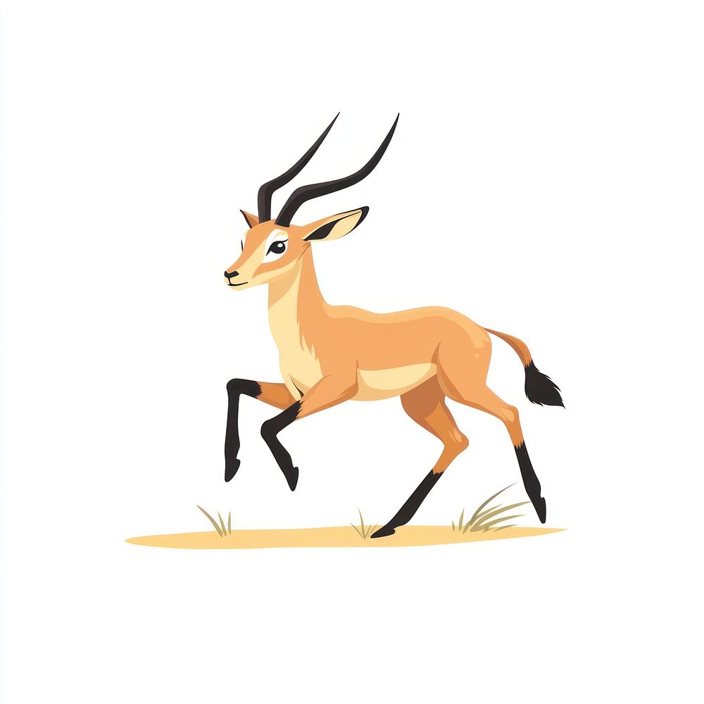 Amber Antelope Running antelope illustration wildlife.