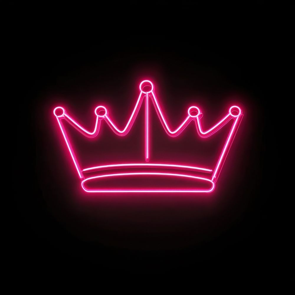 Neon background light crown.