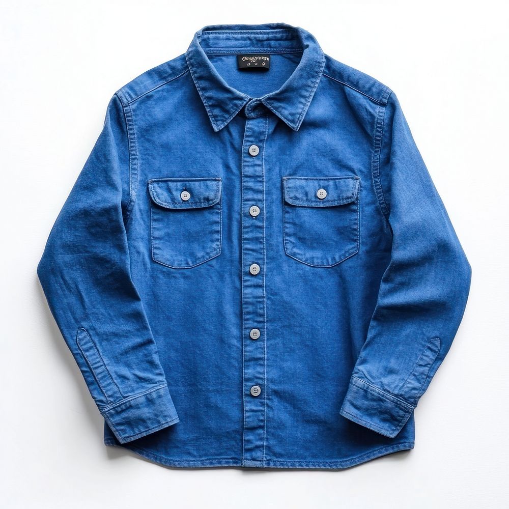 Blue kid shirt apparel sleeves denim.