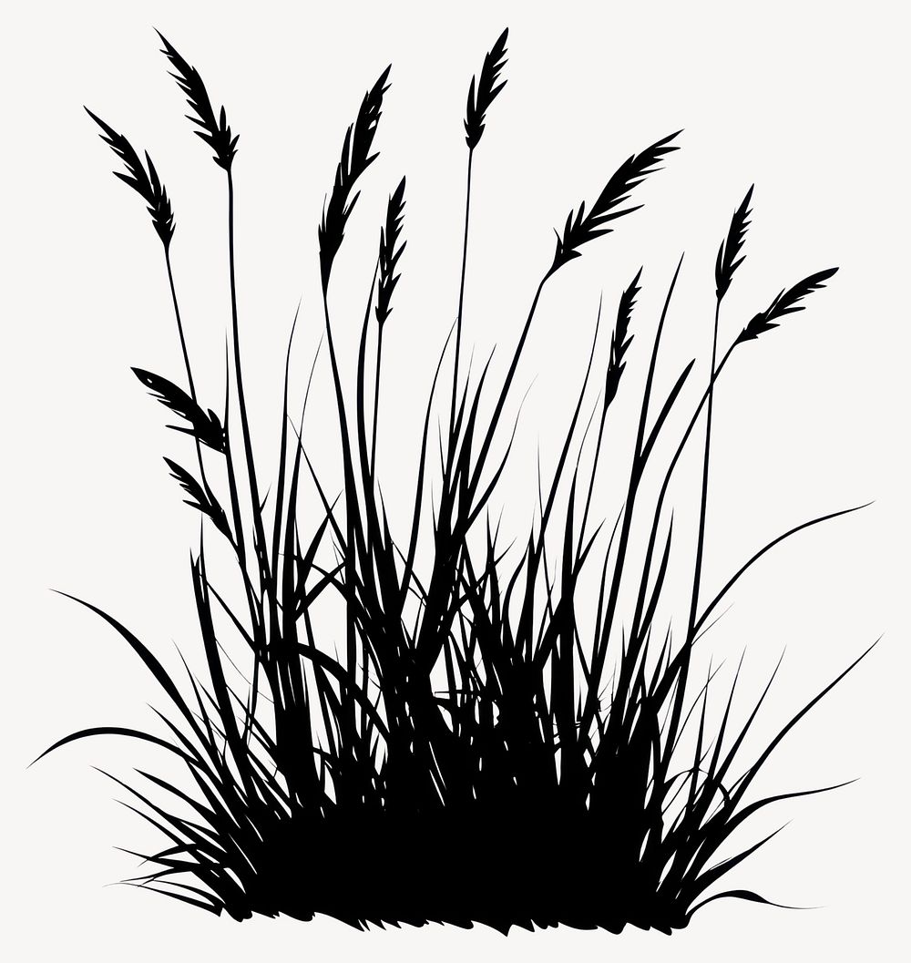 Silhouette of grass silhouette art illustration vector