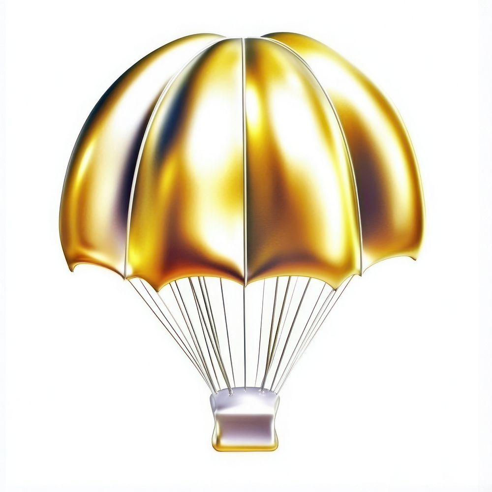 3d parachute shape icon chandelier investment protection.