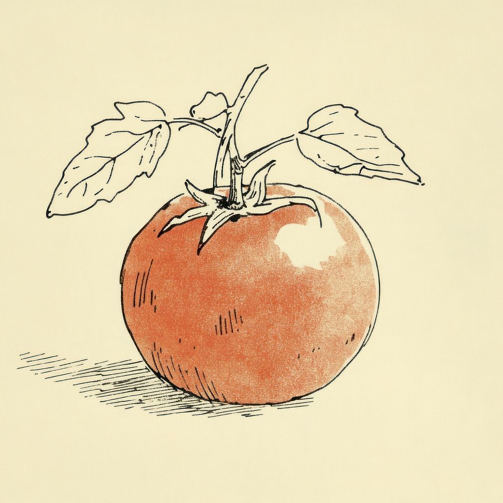 Tomato art illustration drawing.