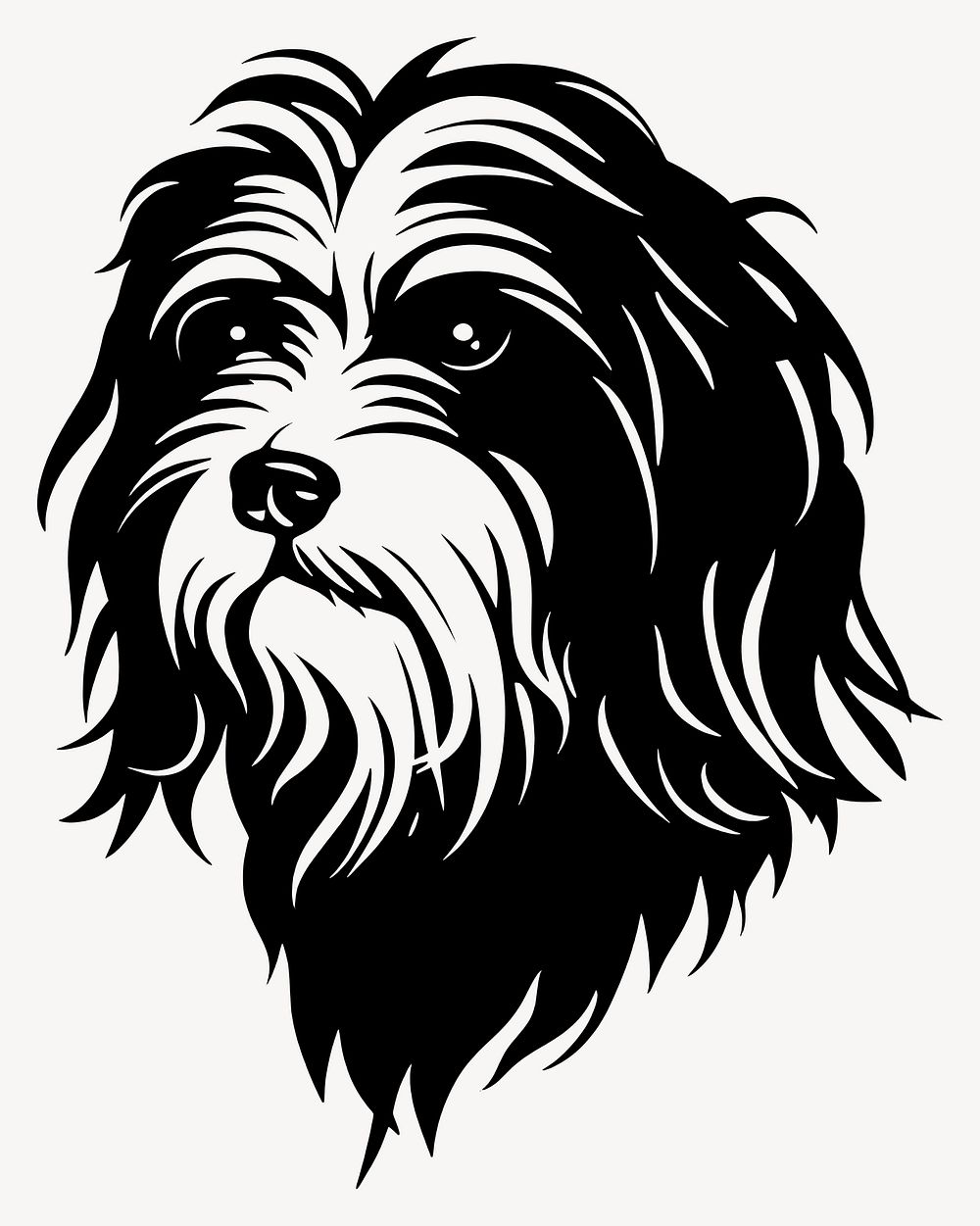 Collection portrait Havanese dog art illustration graphic vector