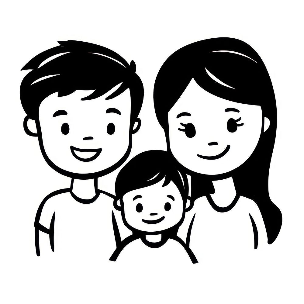 Family portraits art illustrated accessories. Free