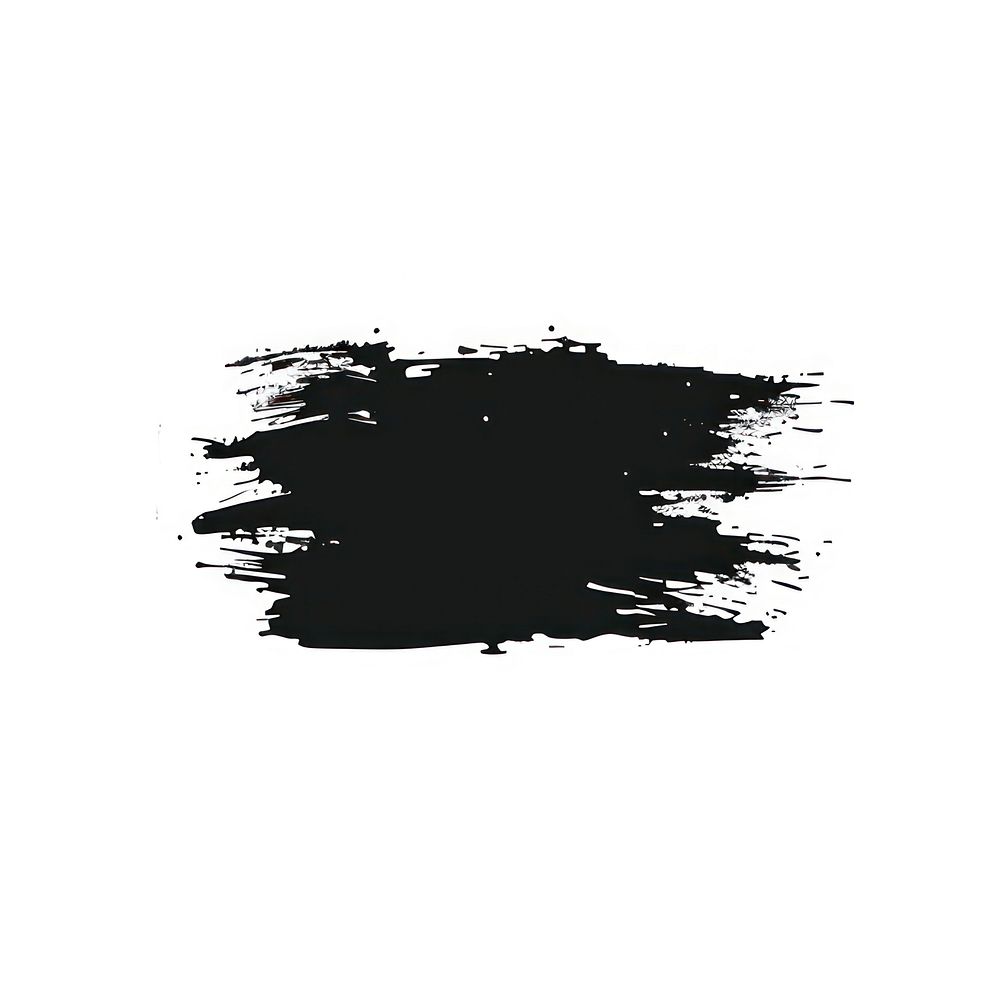 Grunge paint black stripes stroke brush art.