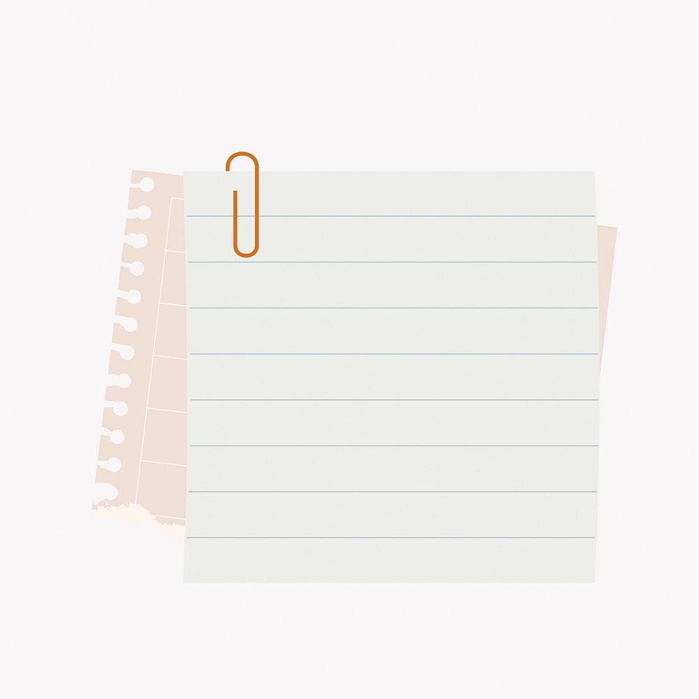 Minimalist paper with paperclip