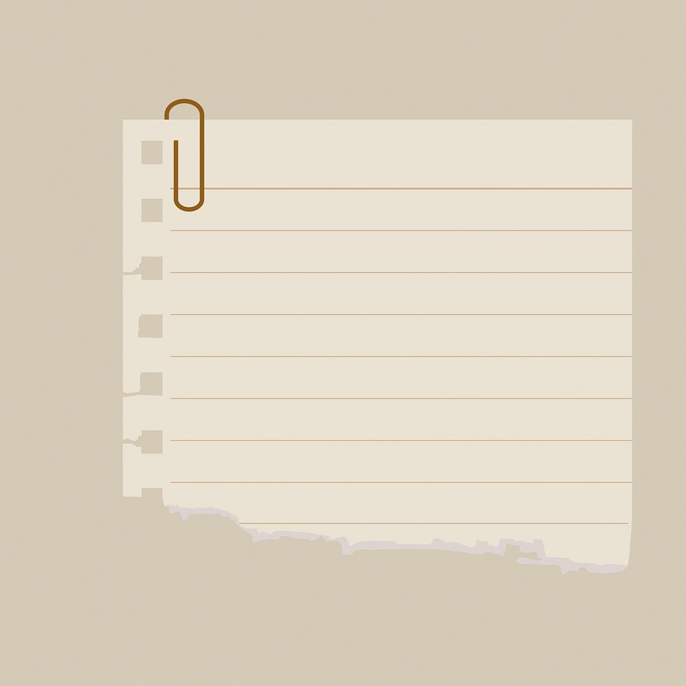 Vintage notepad with paperclip vector