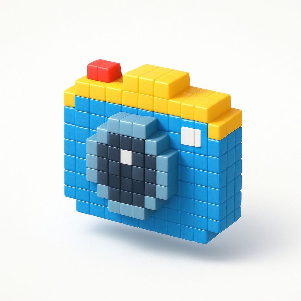 Colorful pixelated camera illustration. | Free Photo Illustration ...