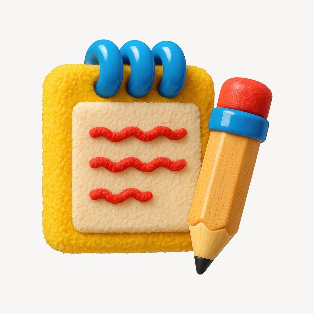 Colorful 3D notepad illustration | Free Photo Illustration - rawpixel