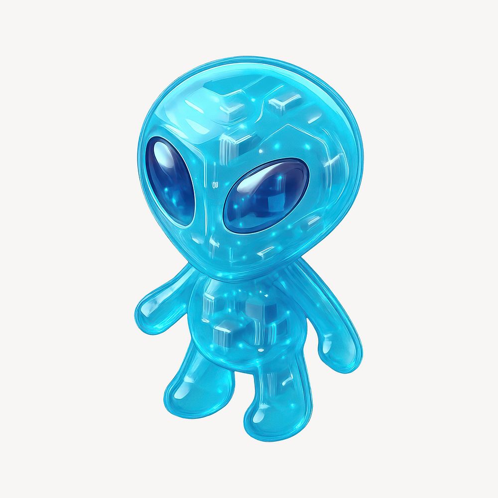 Cute blue alien figurine design | Free Photo Illustration - rawpixel