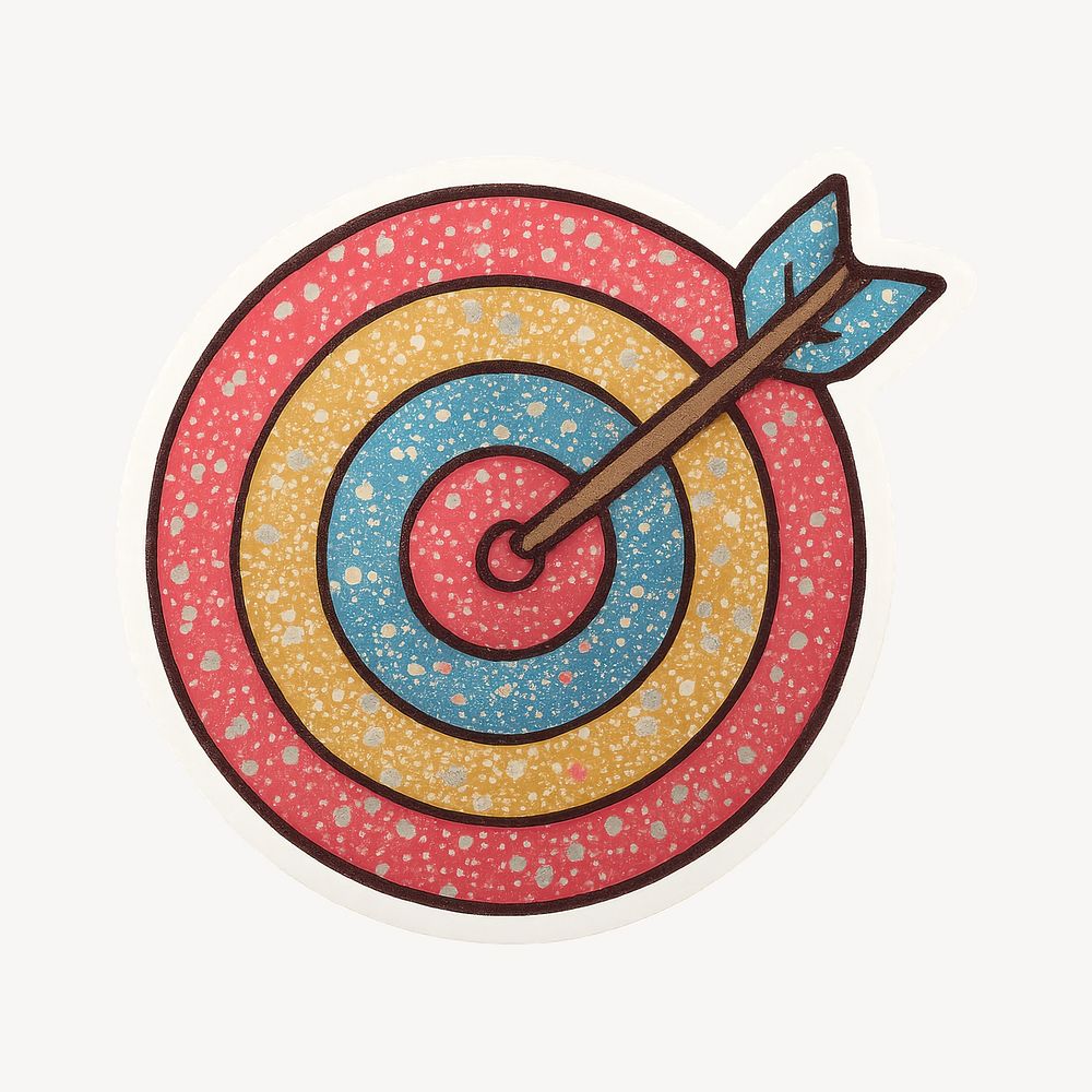 Colorful target with arrow | Free Photo Illustration - rawpixel