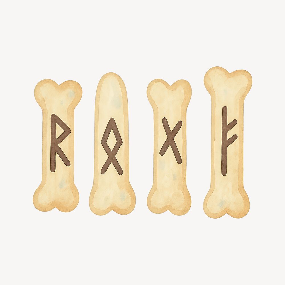 Ancient runes on bone texture | Free Photo Illustration - rawpixel