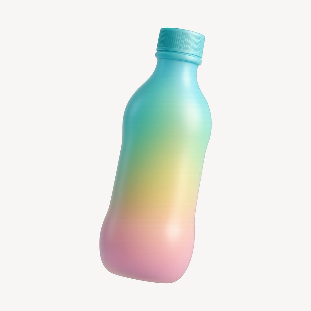 Colorful gradient plastic bottle | Free Photo Illustration - rawpixel