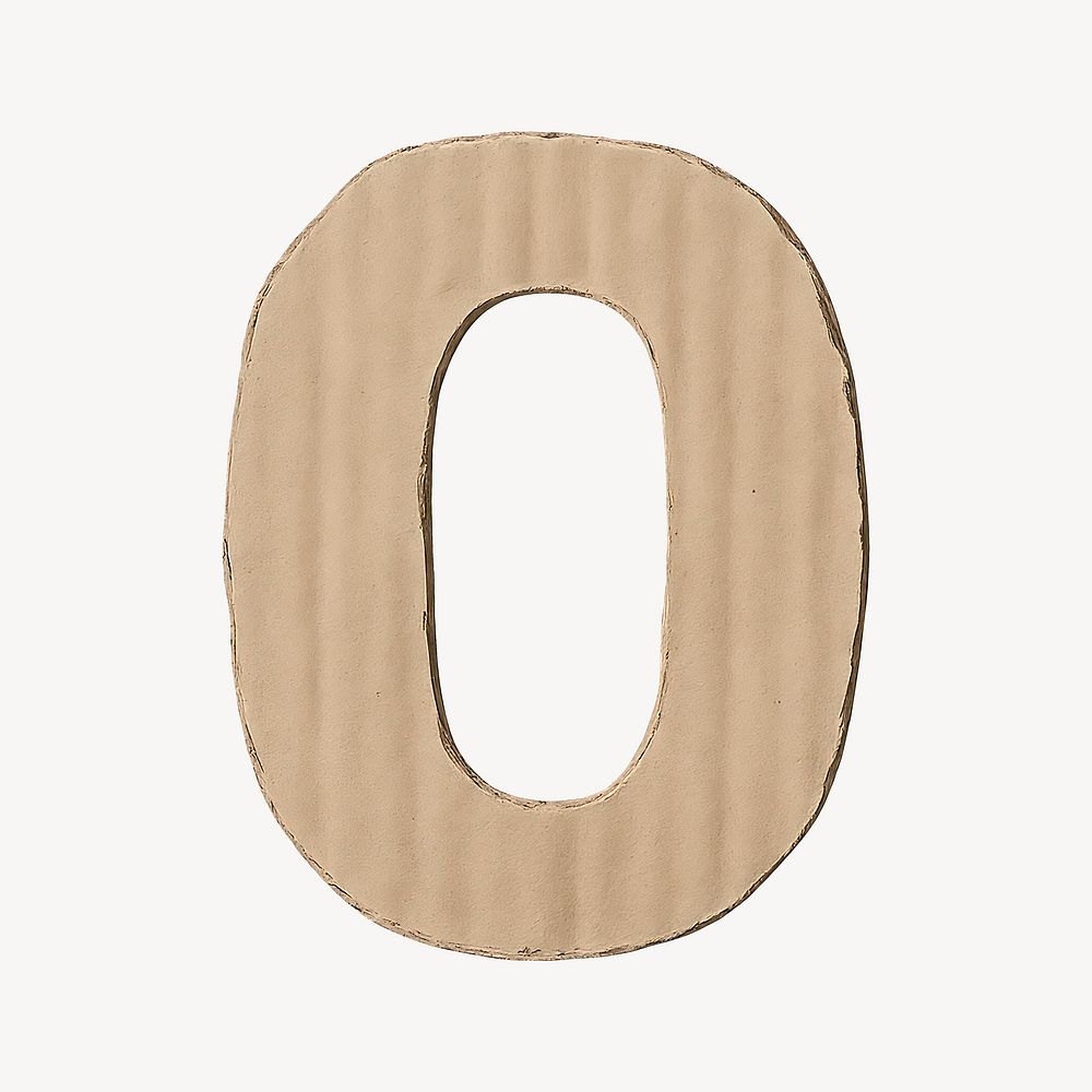 Cardboard number zero design | Free Photo Illustration - rawpixel