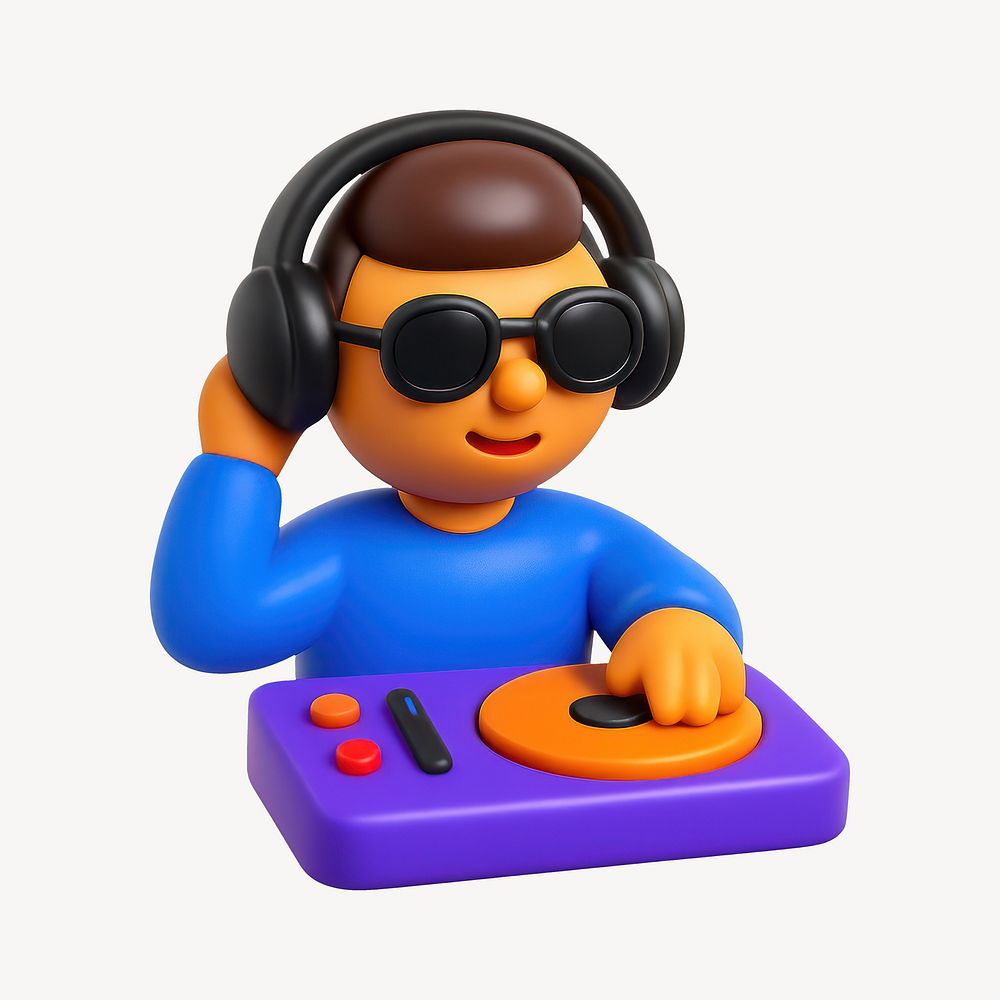 Colorful DJ emoji illustration | Free Photo Illustration - rawpixel