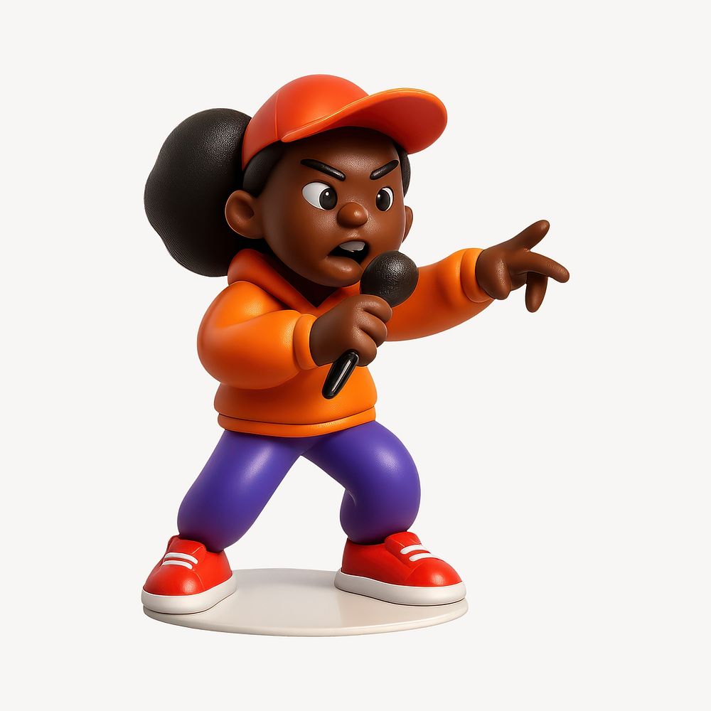 Animated rapper character illustration | Free Photo Illustration - rawpixel