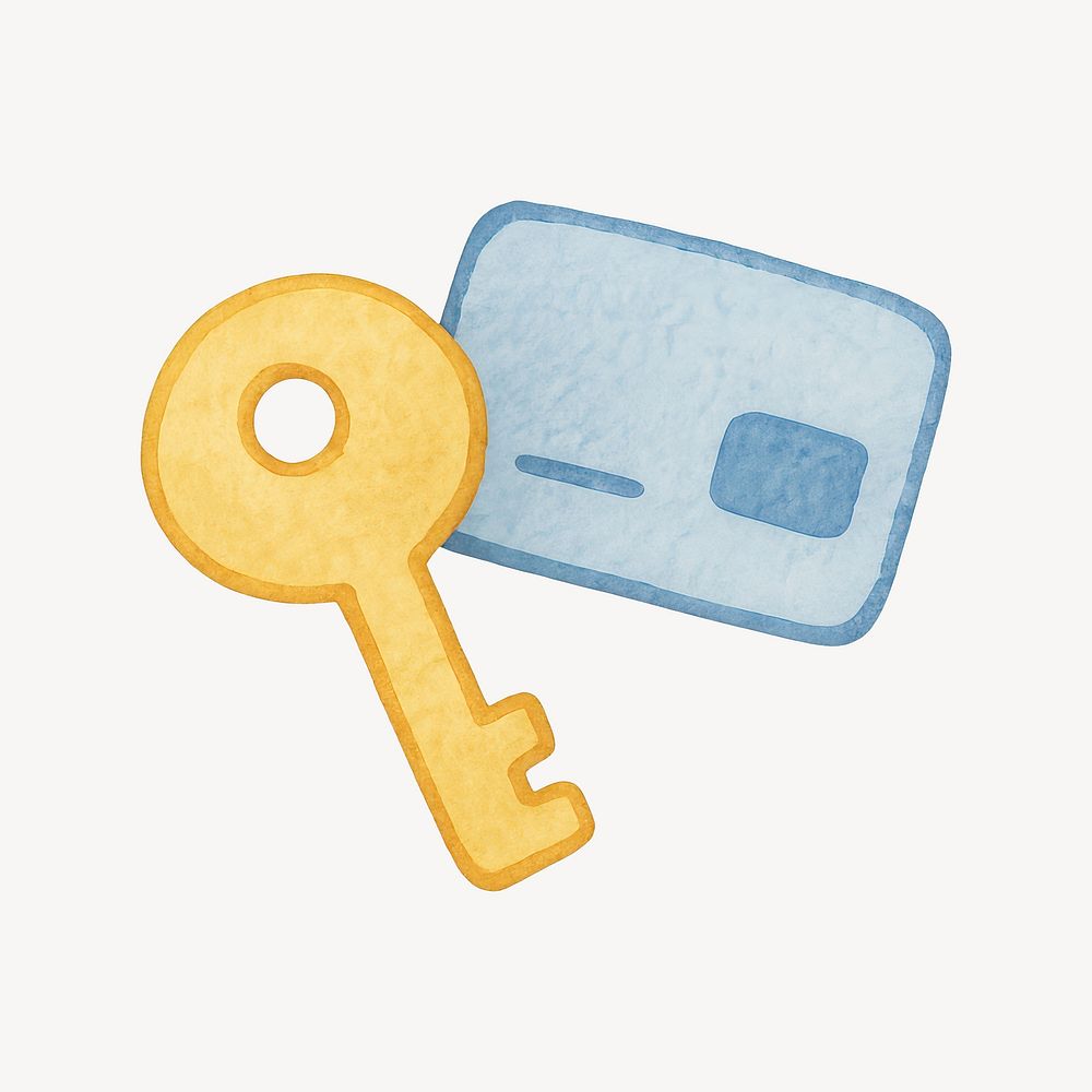 Key and card illustration | Free Photo Illustration - rawpixel