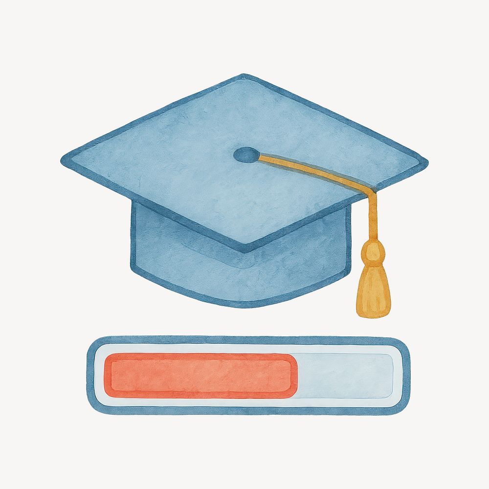 Graduation progress loading illustration | Free Photo Illustration ...