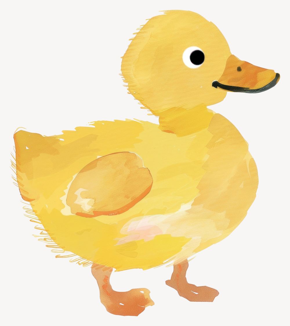 Cute duck illustration whimsical animal watercolor vector