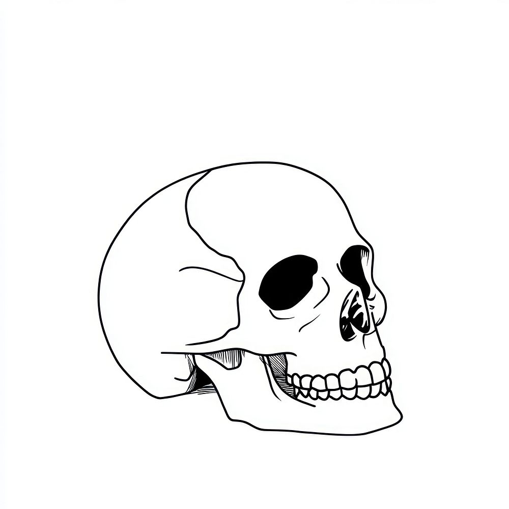 Skull drawing art human Free Photo Illustration rawpixel