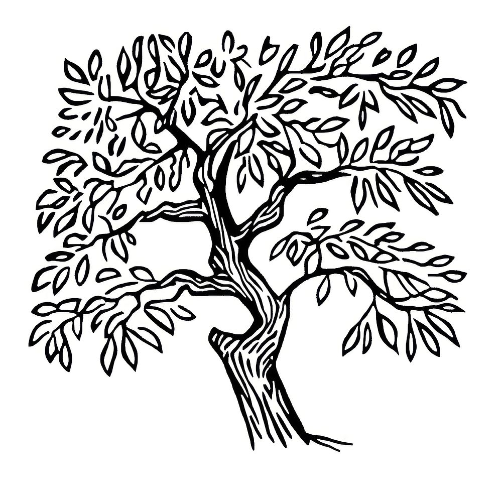 Japanese maple tree drawing art Free Photo Illustration rawpixel