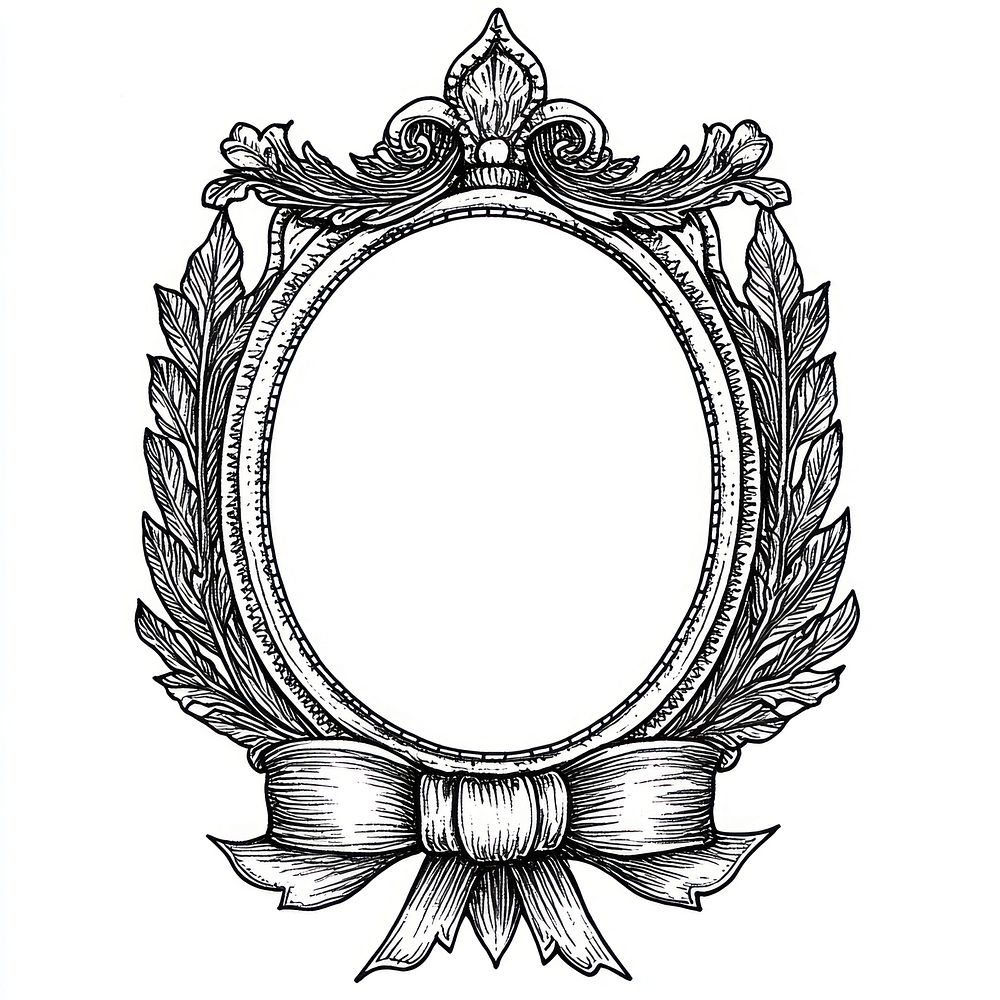 Oval ribbon Frame bow frame | Free Photo Illustration - rawpixel