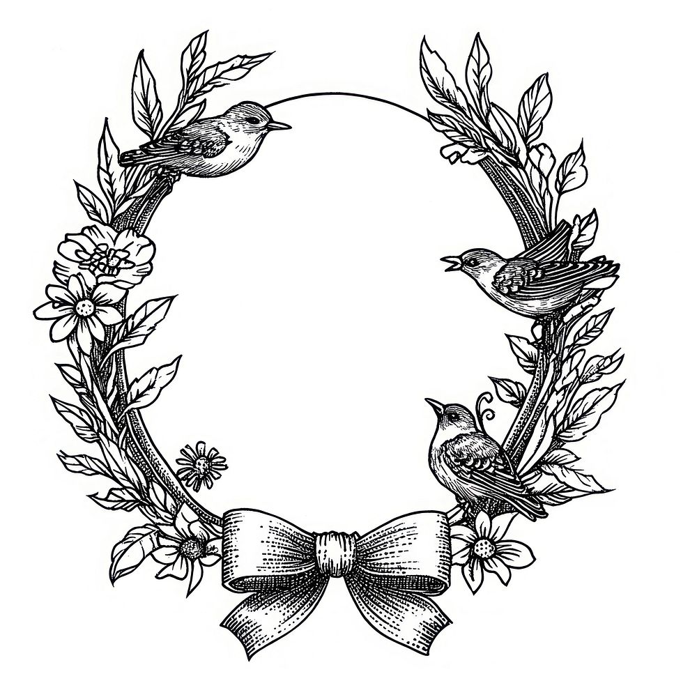 Oval ribbon Frame bow and | Free Photo Illustration - rawpixel