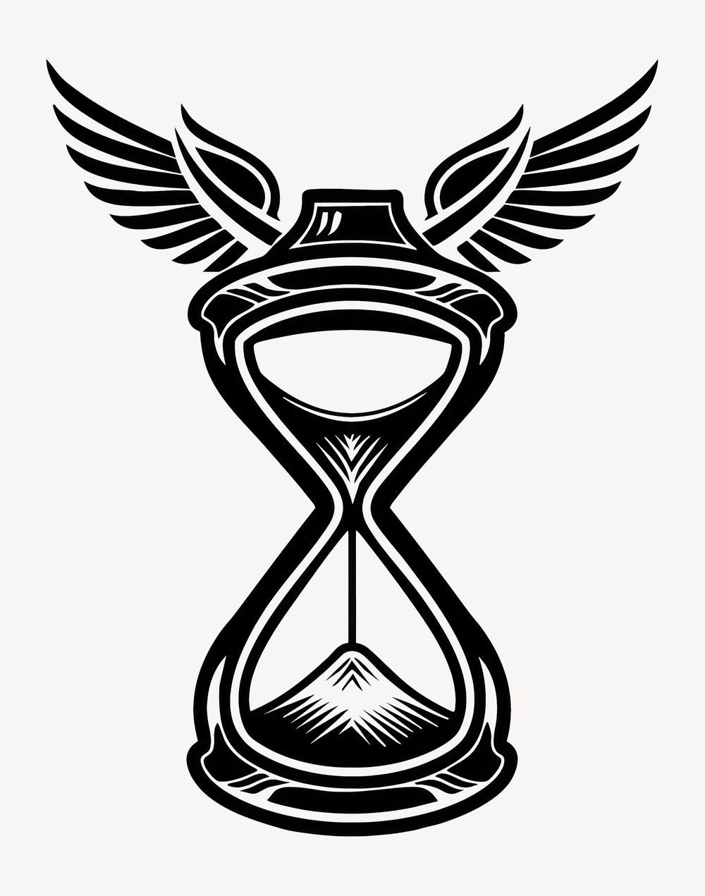 Hourglass icon illustration black white Free Vector rawpixel