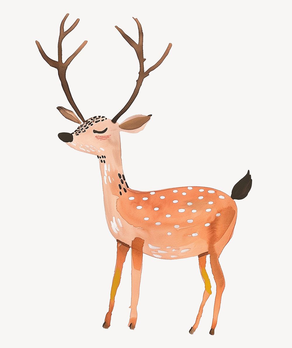 Cute deer animal illustration vector