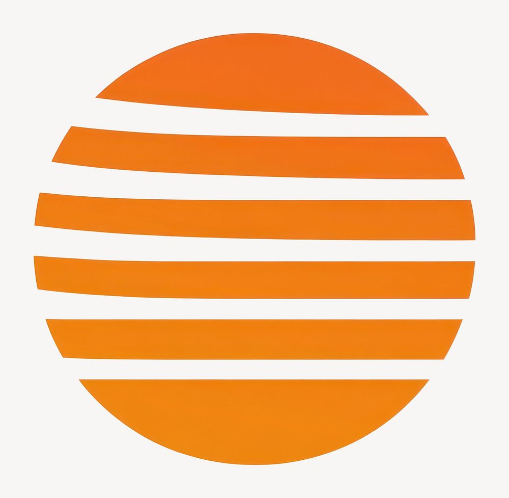 Simple orange sun icon illustration | Free Vector - rawpixel