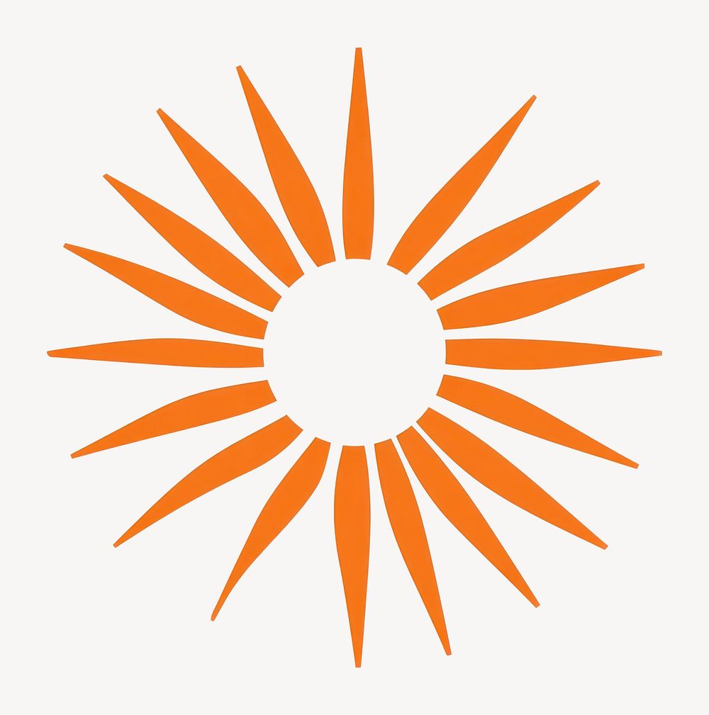 Simple orange sun icon illustration | Free Vector - rawpixel