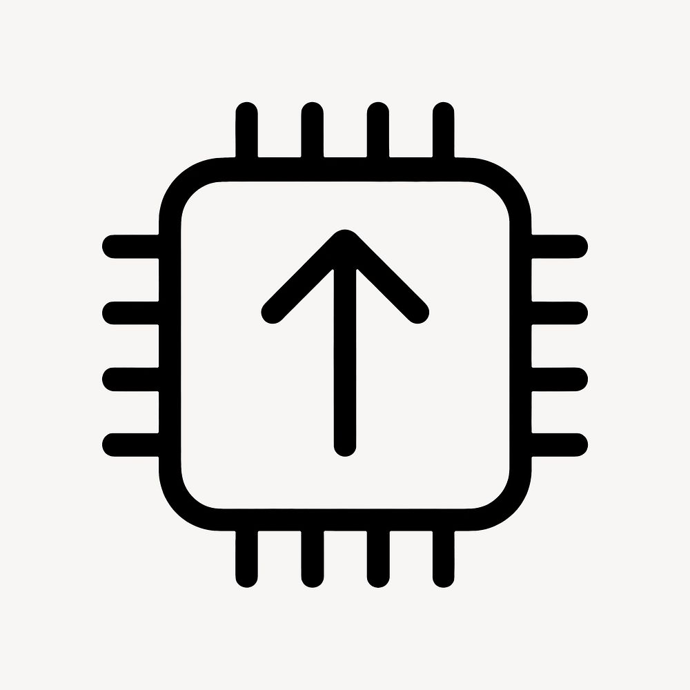Microchip upgrade arrow icon | Free Photo Illustration - rawpixel
