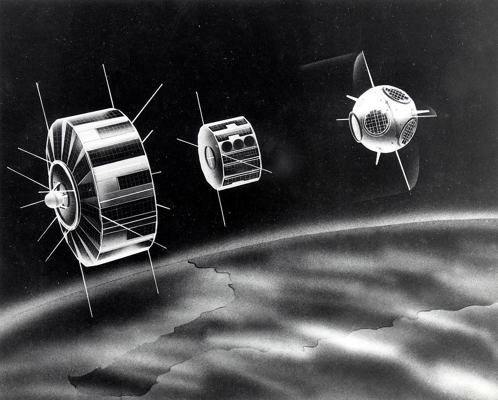 Artist's concept of the Transit IV-A satellite in orbit. Original public domain image from Flickr