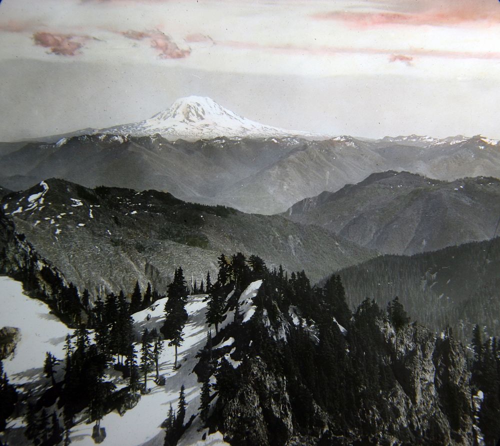 Mt. Adams from Mt. Rainier, WAGifford Pinchot National Forest Historic Photo. Original public domain image from Flickr