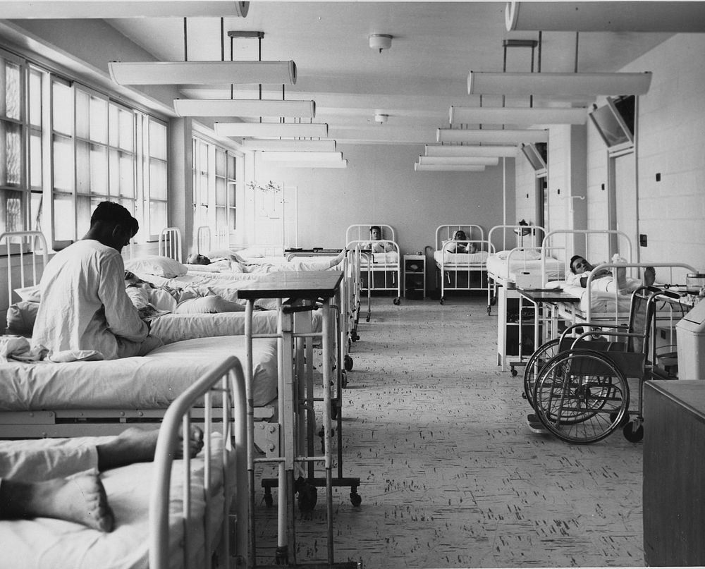 Kwajalein, Marshall Islands. 17 April 1951. Ward "A," Dispensary. BUMED Navy Medicine Historical Collection - Facilities -…