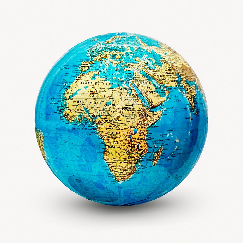 Globe, world teaching isolated image on white background