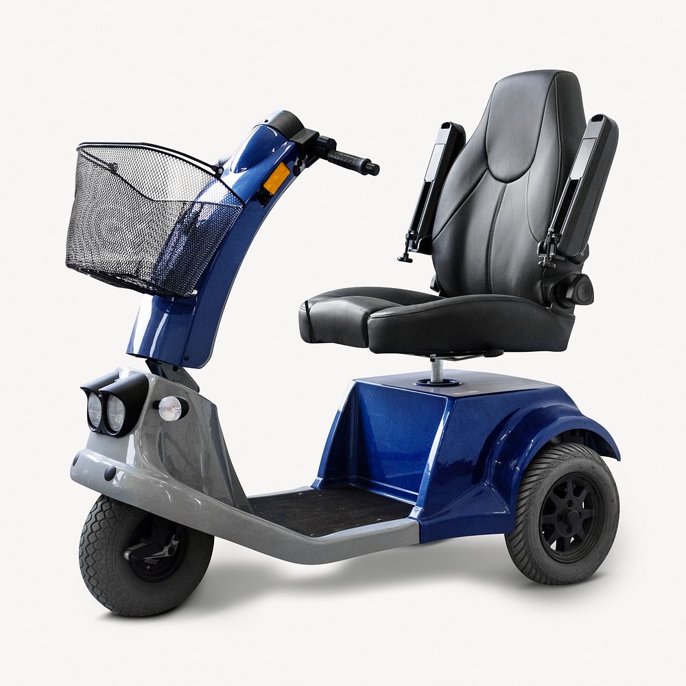 Mobility scooter, vehicle isolated image on white background