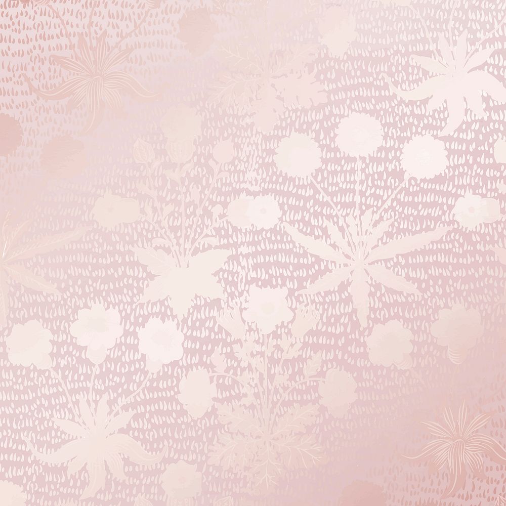 Aesthetic flower background, pink vintage pattern design vector