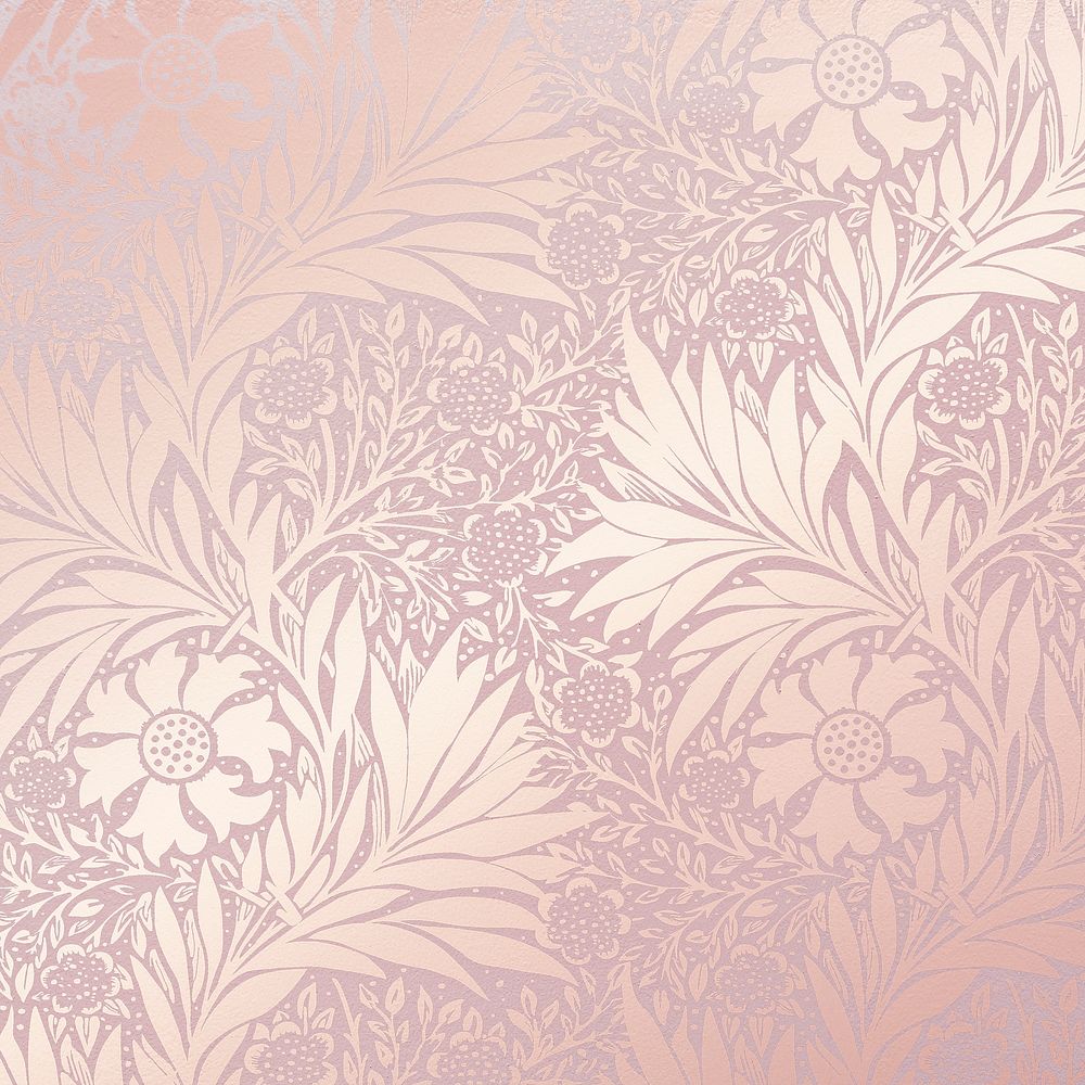 Pink flower background, vintage pattern in aesthetic design