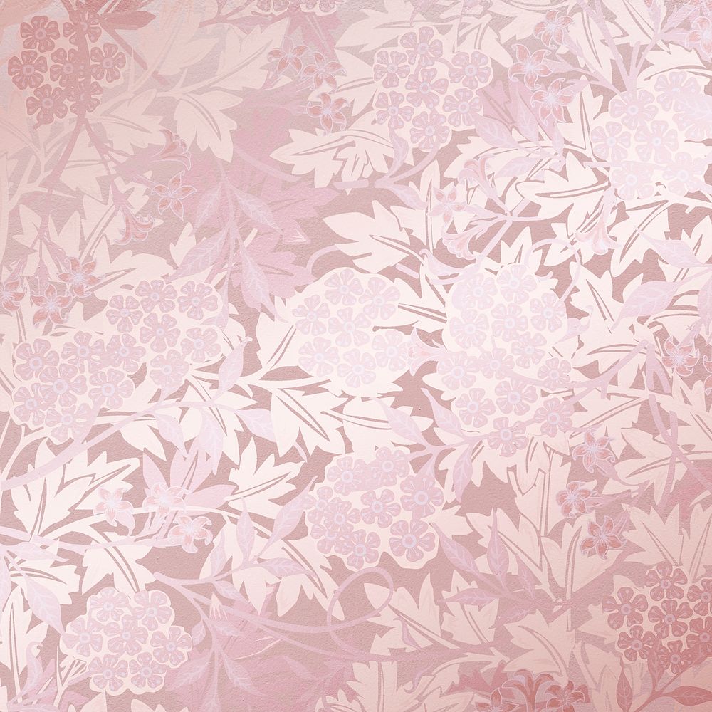 Vintage flower background, pink pattern in aesthetic design