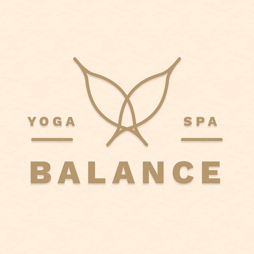 Editable yoga logo template psd set for health and wellness