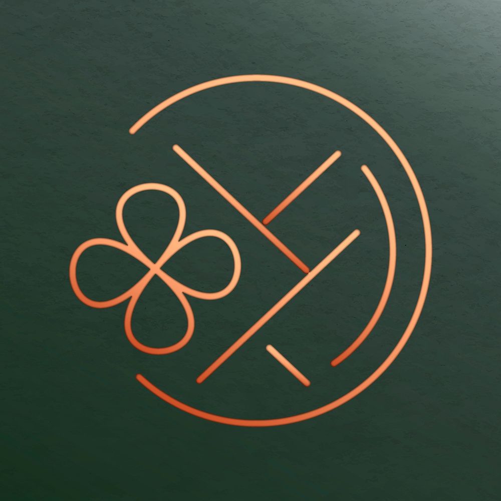 Sakura psd logo for wellness beauty spa on green