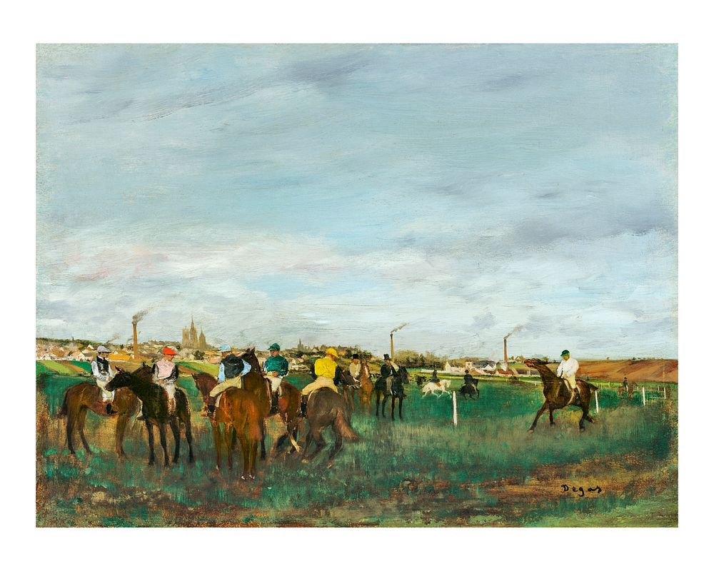Edgar Degas art print, The Races, famous painting of a horse race