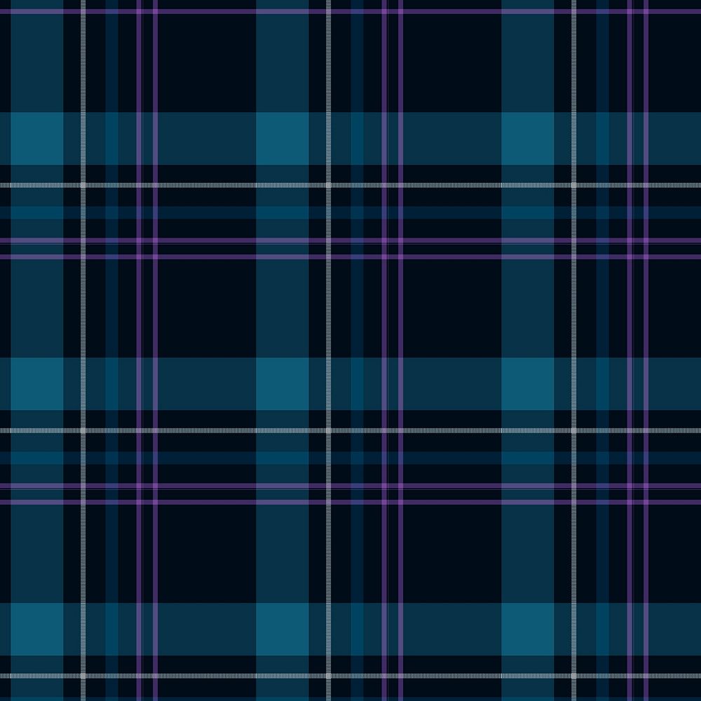 Seamless plaid background, blue checkered pattern design vector