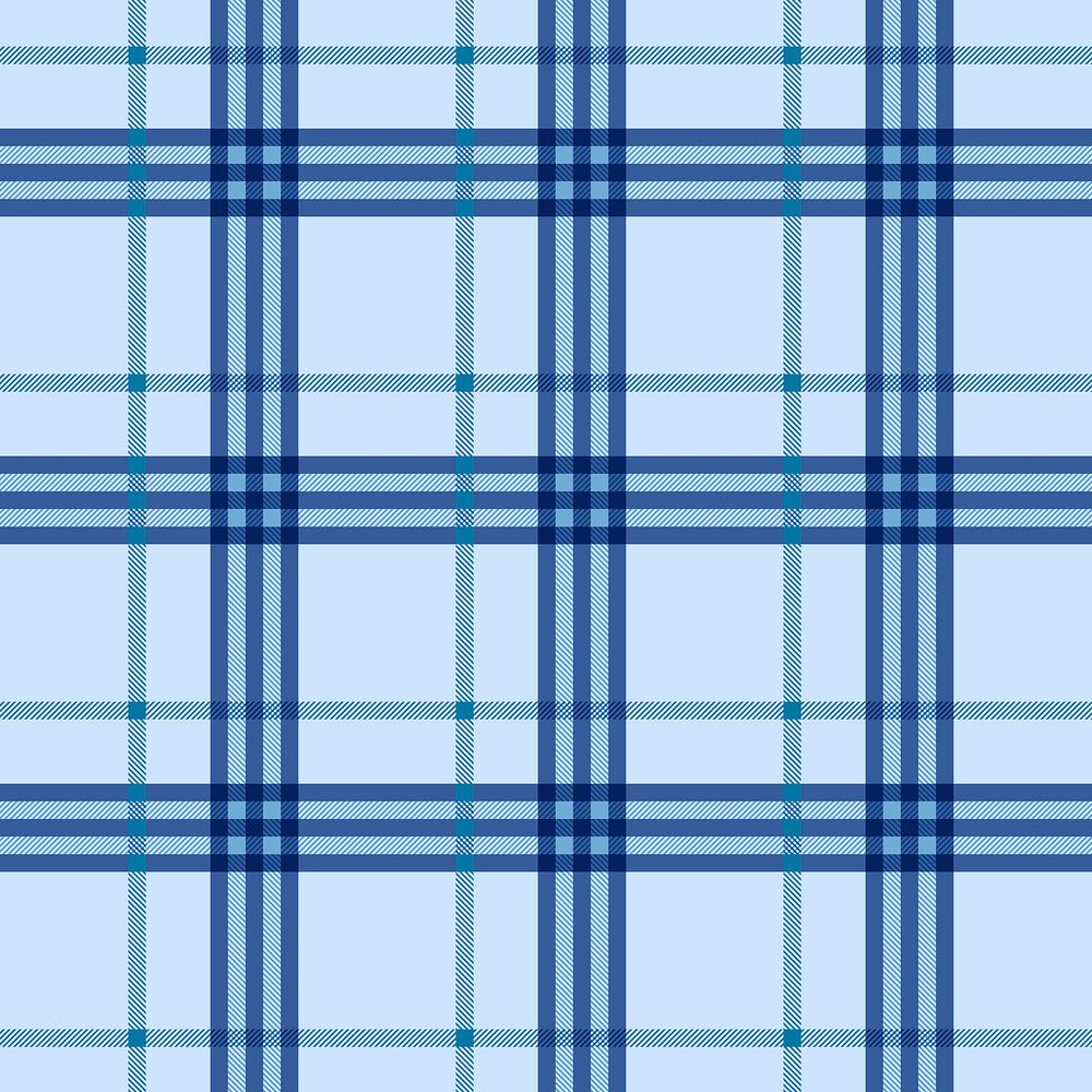 Tartan pattern background, blue traditional design vector