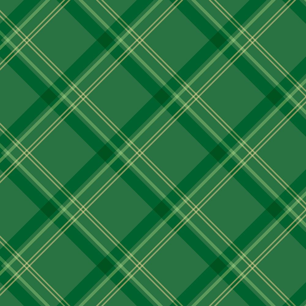 Seamless plaid background, green checkered pattern design vector
