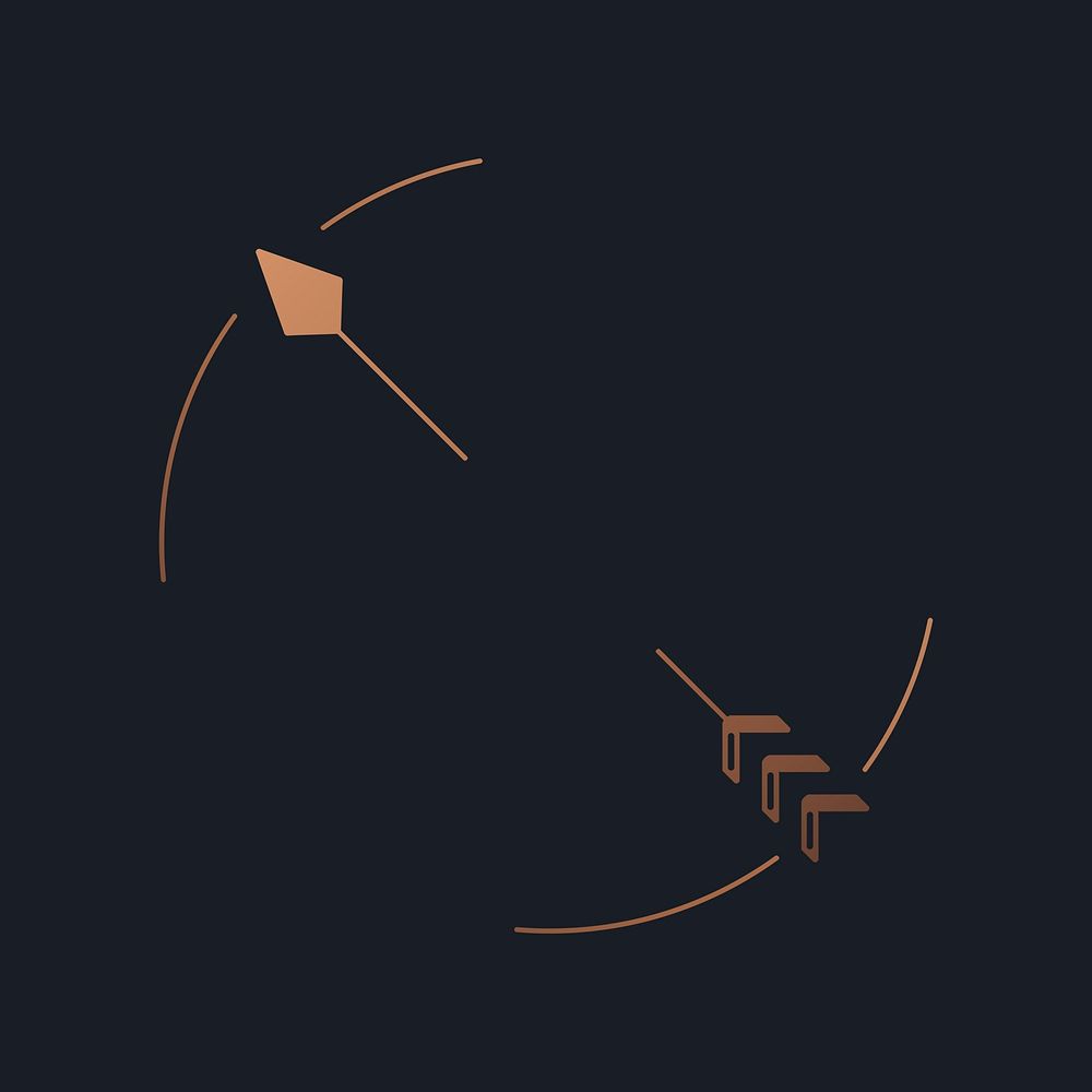 Aesthetic arrow frame logo element vector, simple tribal design